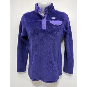 Patagonia Girl's Re-Tool Snap-T Polartec Fleece Pullover Size XL Purple